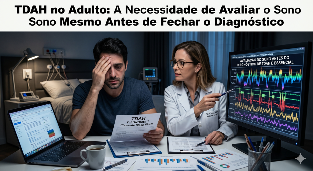 Imagem de blog sobre TDAH no adulto e avaliação do sono no diagnóstico