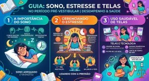 Sono, Estresse e Telas no Período Pré-Vestibular: Um Guia para Desempenho e Saúde