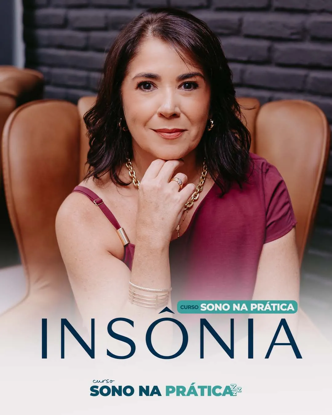 Card de divulgação do curso online Sono na Prática: Insônia, da Dra. Simone Prezotti, para médicos que desejam aprofundar o diagnóstico e o tratamento da insônia.